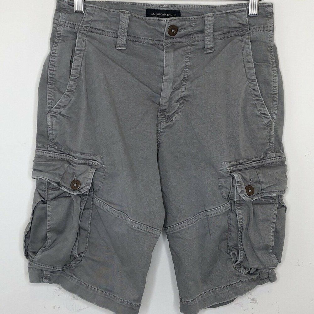 American Eagle Extreme Flex Classic Cargo Shorts Men's Size 28 Khaki Tan